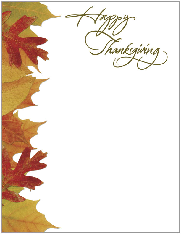 Thanksgiving Letterhead Business Thanksgiving Cards